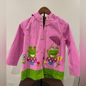 Cute Pink Frog Raincoat - size 5T